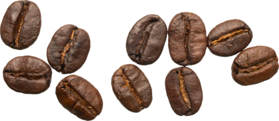 coffee beans isolated on white background