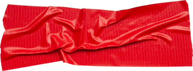 Red adhesive sticky tape isolated on white background