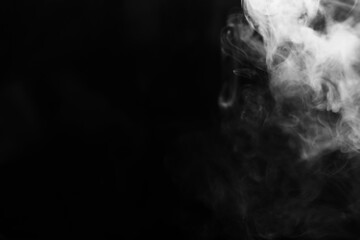 White smoke over black background for overlay design