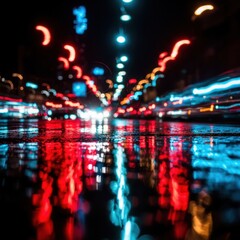 Fototapeta premium Abstract City Night Lights Bokeh