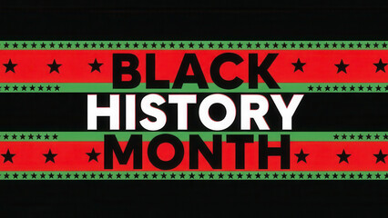Celebrating black history month with vibrant pan-african colors and symbolic stars
