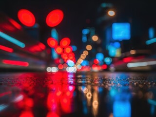 Abstract City Night Lights Bokeh