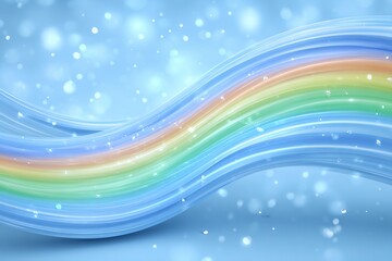 Rainbow Wave Abstract Colorful Light Stream with Bokeh.