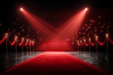 Red Carpet Event Spotlight on Success  Celebrity with Steps to Fame  Awards.