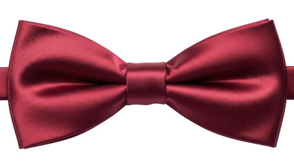 Elegant burgundy bow tie isolated PNG, formal wear accessory for weddings, parties, and special occasions on transparent background