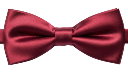 Elegant burgundy bow tie isolated PNG, formal wear accessory for weddings, parties, and special occasions on transparent background