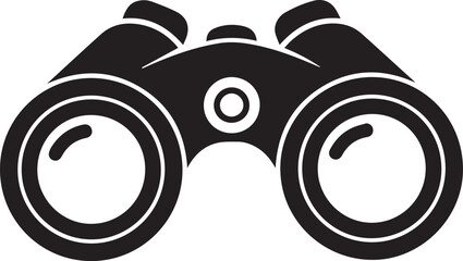 Binoculars silhouette vector black on a white background