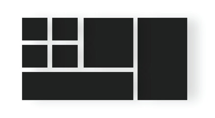 Modern Vector photo collage template frame