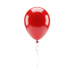 red balloon on white background