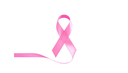 Pink ribbon symbol on black background, representing cancer awareness (1)