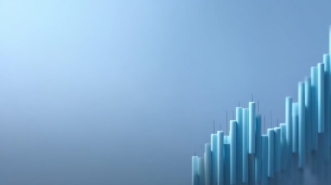 Abstract financial chart design with blue color palette representing growth and progress in data visualization and analytics for modern business concepts - Powered by Adobe