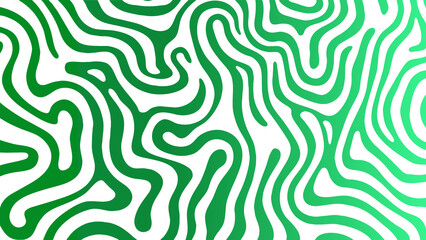 Fototapeta premium Abstract Organic Green Swirls on Black Background with Gradation Effect