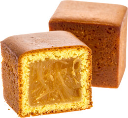 Taiwan pineapple cake feng li su isolated on white