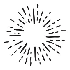 Obraz premium Fireworks explosion set white black, Firework burst vector icon, black minimal explosion symbol for festival celebration.