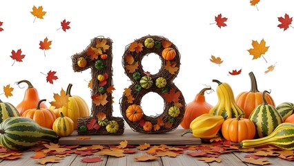 Celebrating autumn with number 18