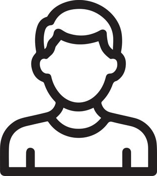 Generic Male User Silhouette Icon Representing Profile or Person Symbol