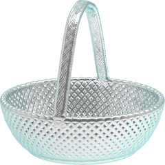 Obraz premium Woven Basket with Handle 3D High Quality Isolated