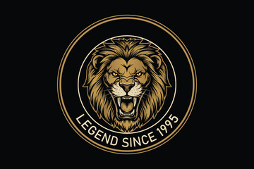 Legendary lion logo with fierce expression since 1995