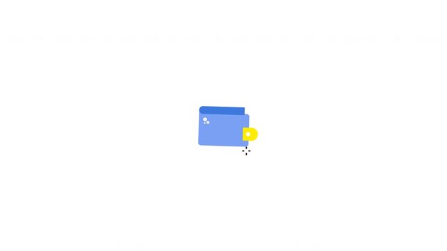 Blue folder icon with a yellow dot suitable for digital organization, file management, office applications, computer software, virtual storage concepts.