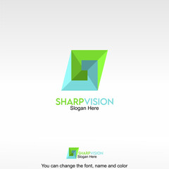 Fototapeta premium Sharp Vision. A sharp triangular shape with two colors. Symbolizing vision, decisiveness, and direction.
