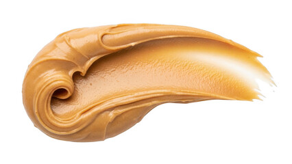 Fototapeta premium Swirl of creamy peanut butter isolated on transparent background