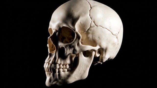 Anatomical Skull Study - A Detailed Look at Human Cranial Structure.