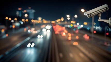Fototapeta premium City road night camera