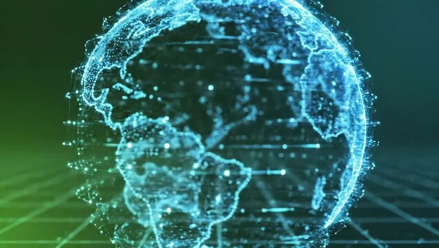 Digital Brain Network Global Connectivity Artificial Intelligence Concept.