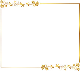frame with leaves gold border Golden Border Warm Color Frame