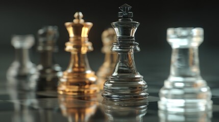 Chess kings confrontation