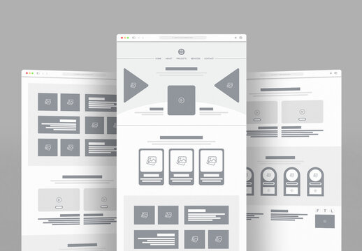 Landing Page Wireframe Template Layout