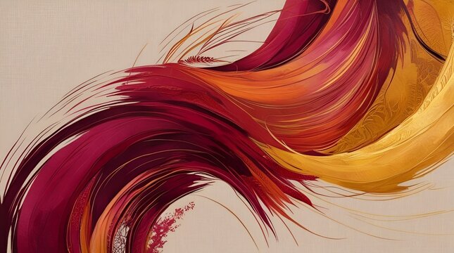 Modern abstract bole backdrop, rich soil-brown palette with subtle red undertones, organic curves and layered forms, gentle light and shadow, refined contemporary design