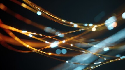 Abstract golden lines