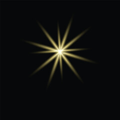 Fototapeta premium A bright shining star on a dark background