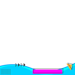 Abstract Wavy Memphis Footer