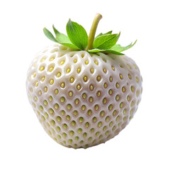 White strawberry isolated on transparent background PNG