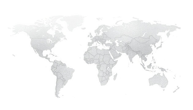 Subtle world map outline in low opacity with dotted texture and country borders, calm tone