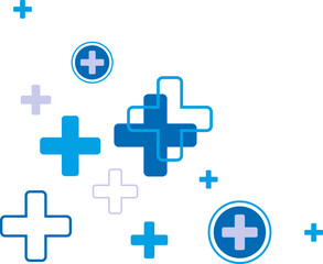 Obraz premium Medical Cross Pattern Corner