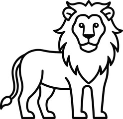 Fototapeta premium head lion line art logo