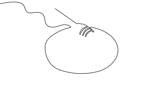 Animated honey trap continuous line drawing minimal deception loop
