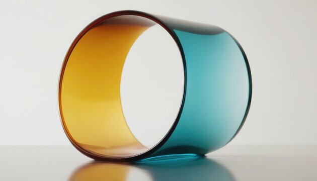 Color glass curve on white back able to loop. 5 - Powered by Adobe