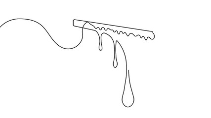 Honey trapping icon one line art animation seamless loop minimal design