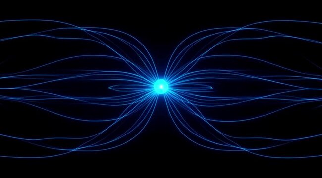 Electric Field Line Radiation from a Point Charge &ndash; Scientific 3D Physics Animation