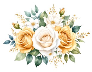 Watercolor floral arrangement