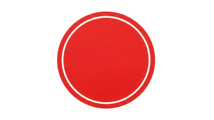 Red circle PNG isolated on transparent background, simple round shape with border for graphic design and web elements