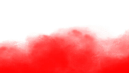 red smoke cloud fog dust isolated on transparent background. Colorful smoke smog misty fog steam explosion special effect. Smoke texture for Compositing, covering, overlay, design elements
