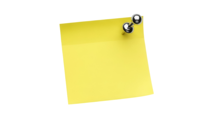 Yellow sticky note PNG isolated on transparent background, reminder message for office and personal use