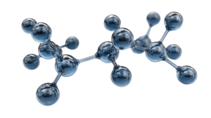 Molecular structure glass style chemistry model scientific concept biotechnology medicine research innovation abstract science illustration isolated studio modern render on white background