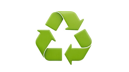 Obraz premium Green recycling symbol isolated PNG, eco-friendly icon for environmental awareness and sustainability projects on transparent background