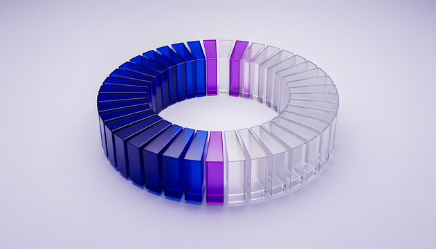 Gradient Block Ring Visualization - Powered by Adobe